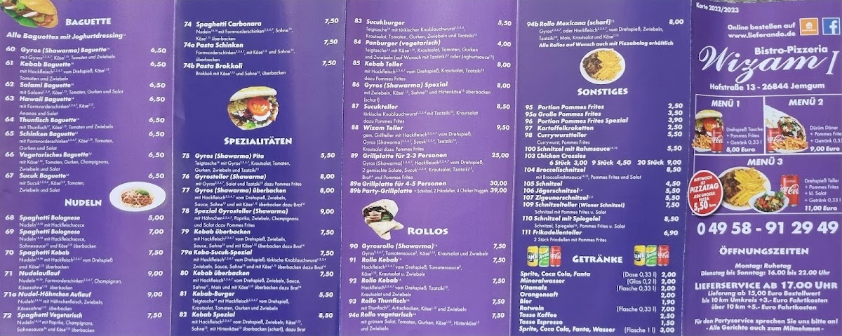 Pizzeria Wizam I Photo Menu 1