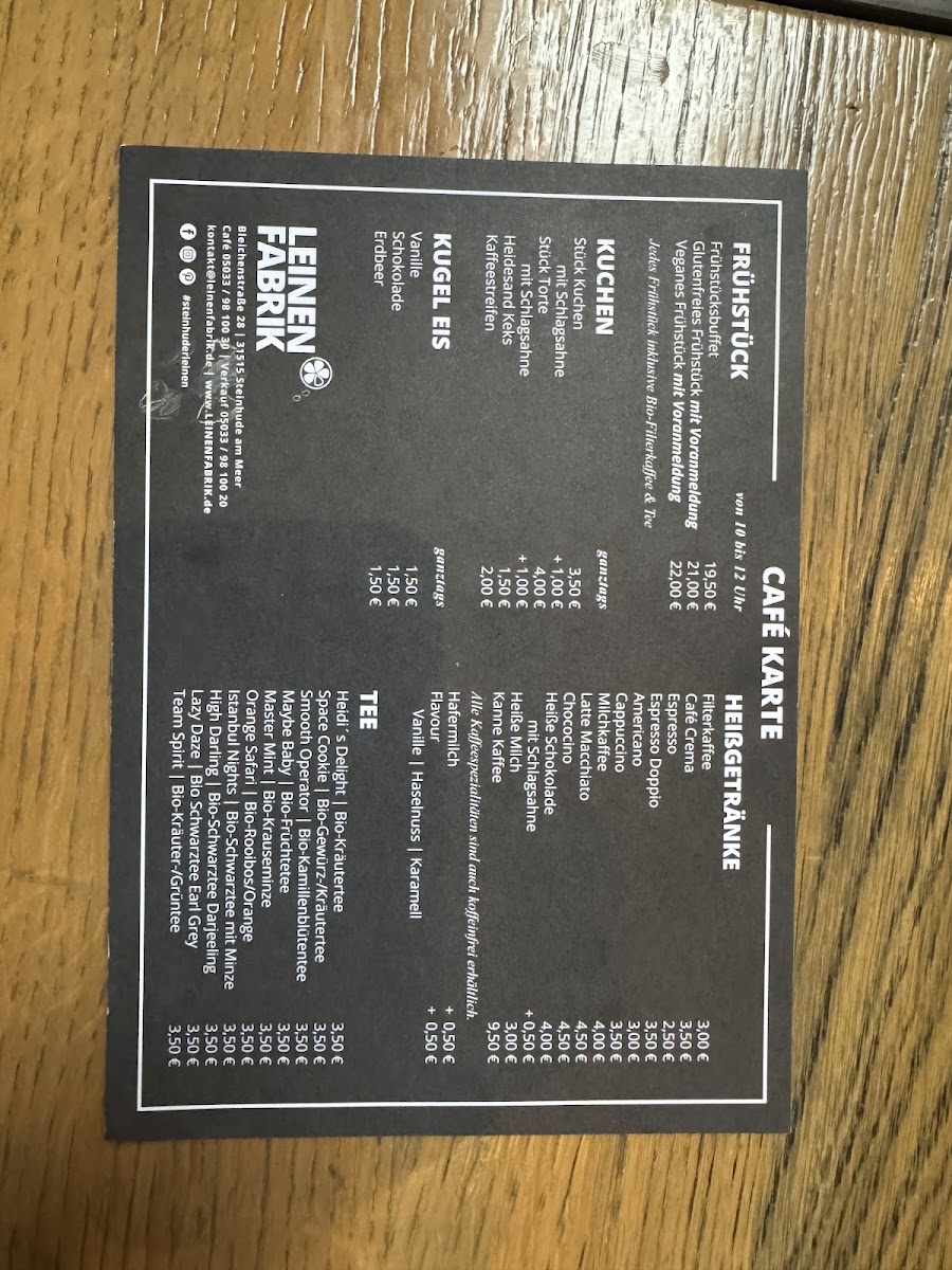 Café Leinenfabrik Photo Menu 5