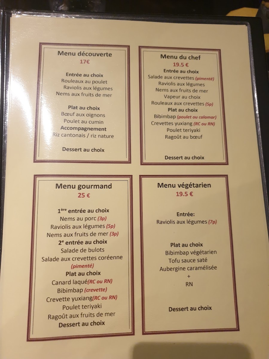 Gourmet de Jacquemart Photo Menu 5