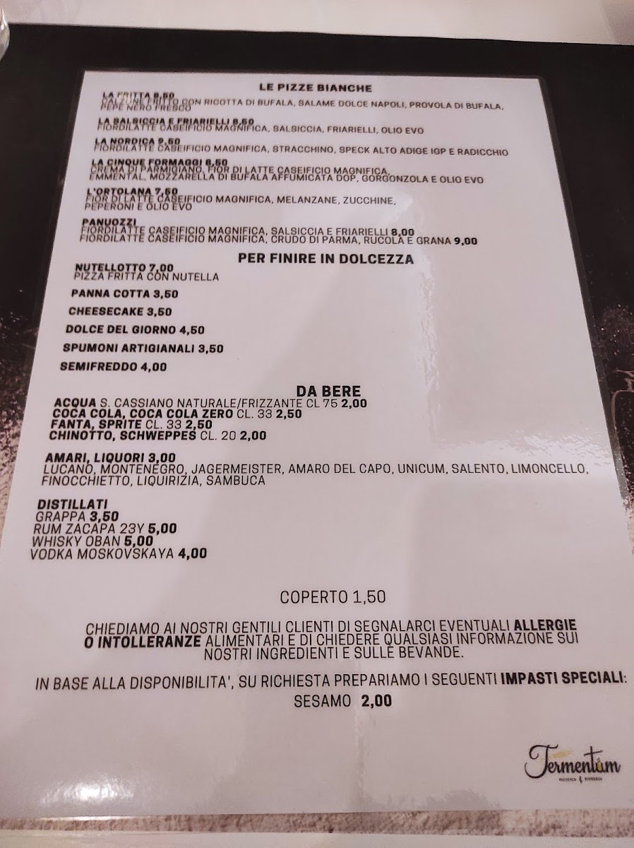 Fermentum Pizzeria e Birreria Photo Menu 5