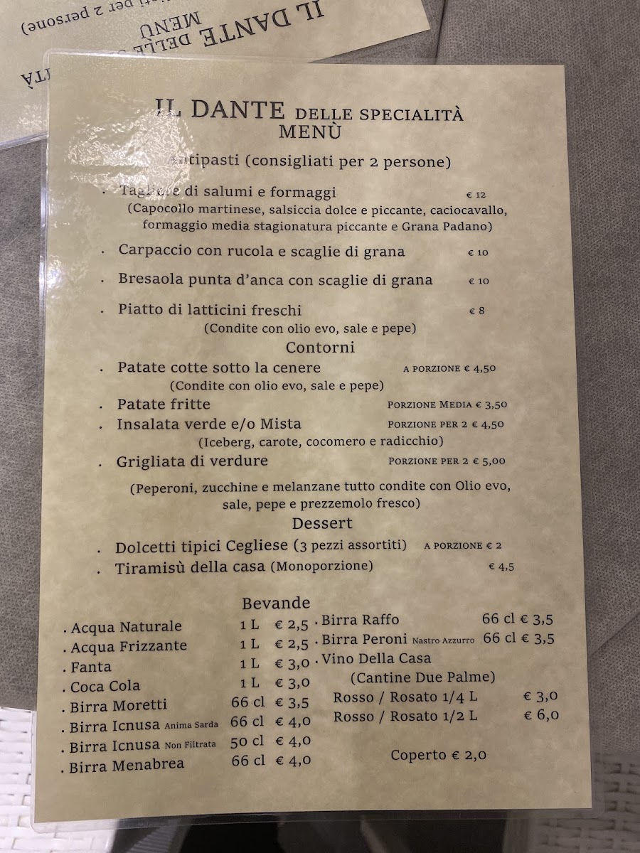 Il Dante delle Specialità Braceria Photo Menu 1