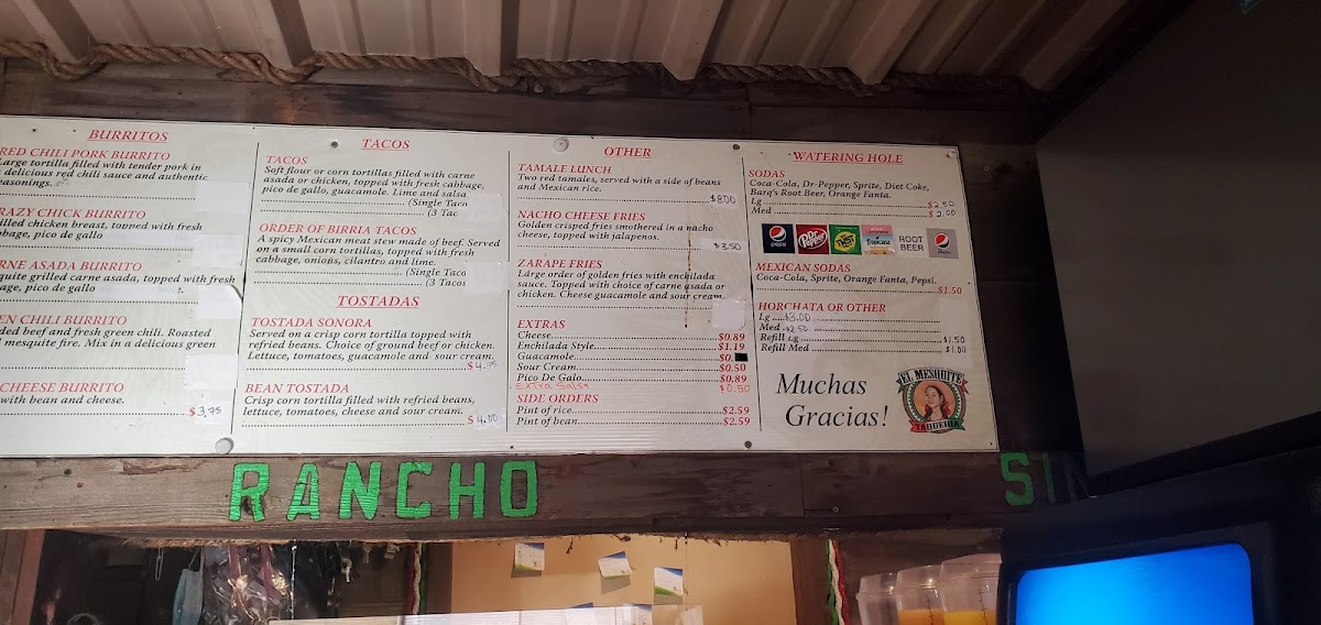 El Mesquite Taqueria Photo Menu 1