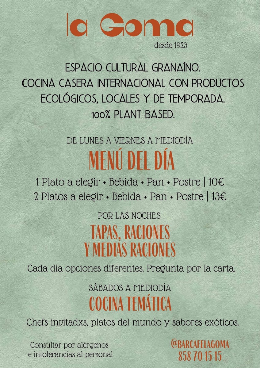 La Goma Photo Menu 2