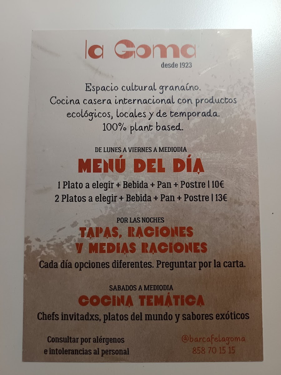 La Goma Photo Menu 3