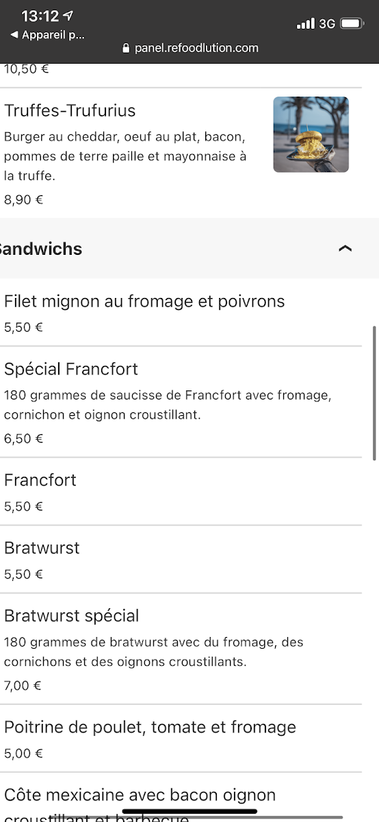 Twin Fin Photo Menu 6