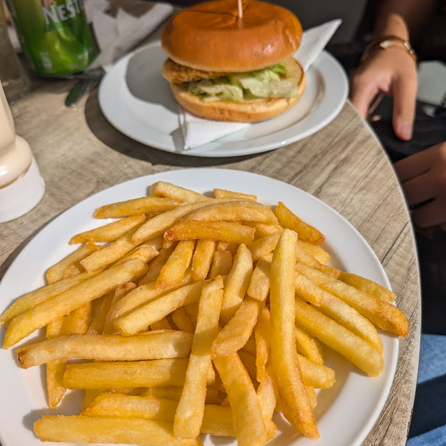 Chicken Burger and Fries