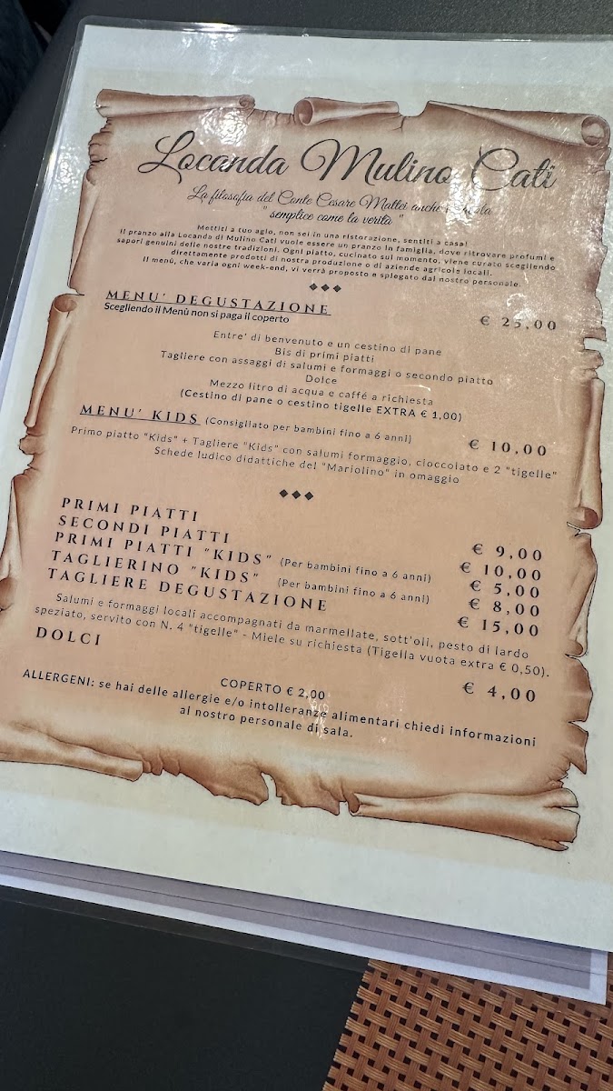 Locanda Mulino Cati Photo Menu 2