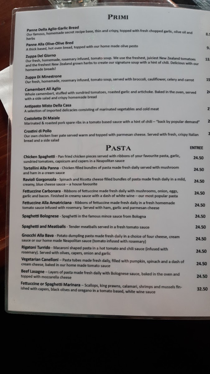 The Italian Job Restaurant Photo Menu 2