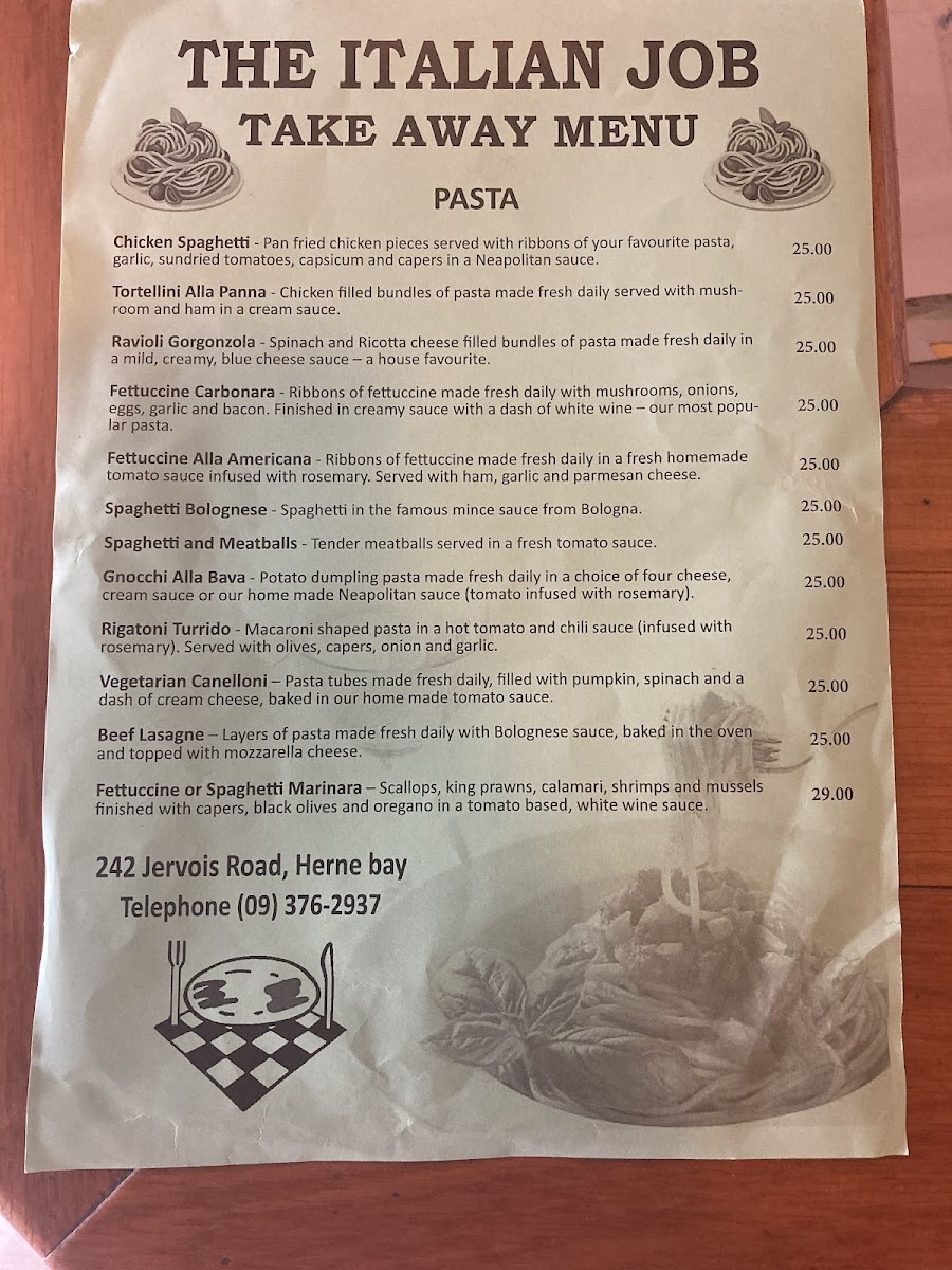 The Italian Job Restaurant Photo Menu 4
