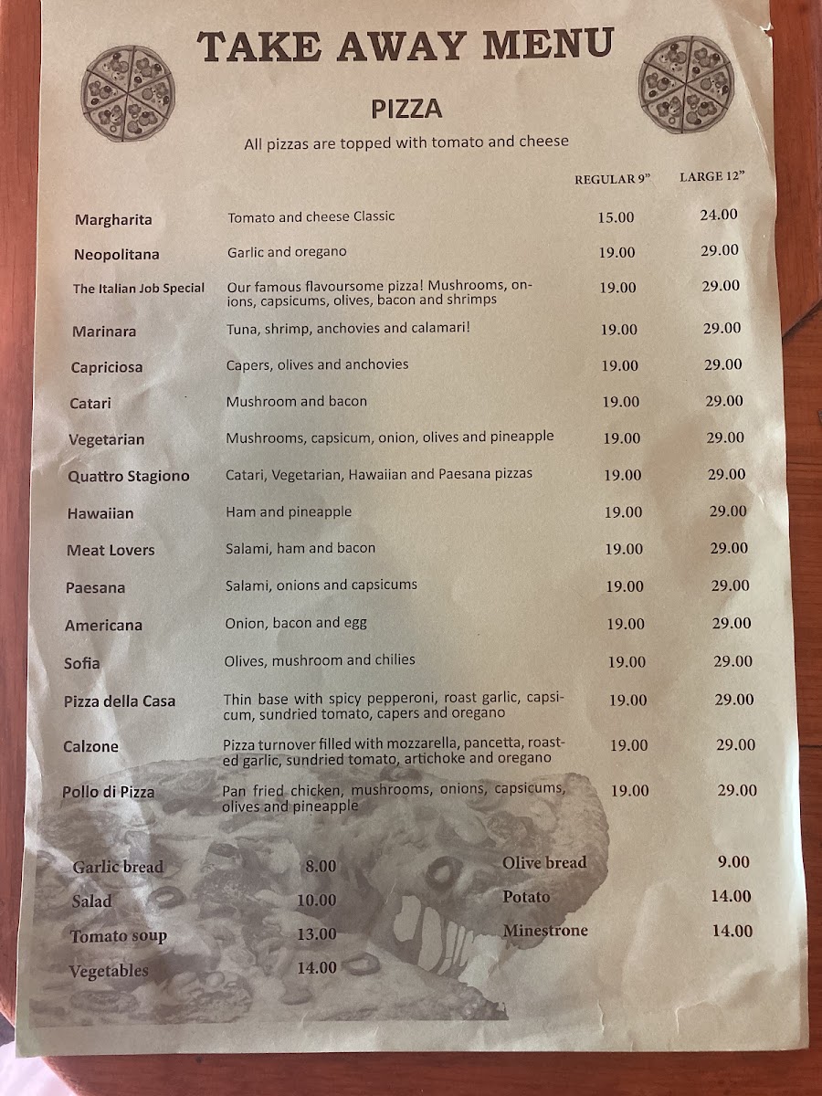 The Italian Job Restaurant Photo Menu 5