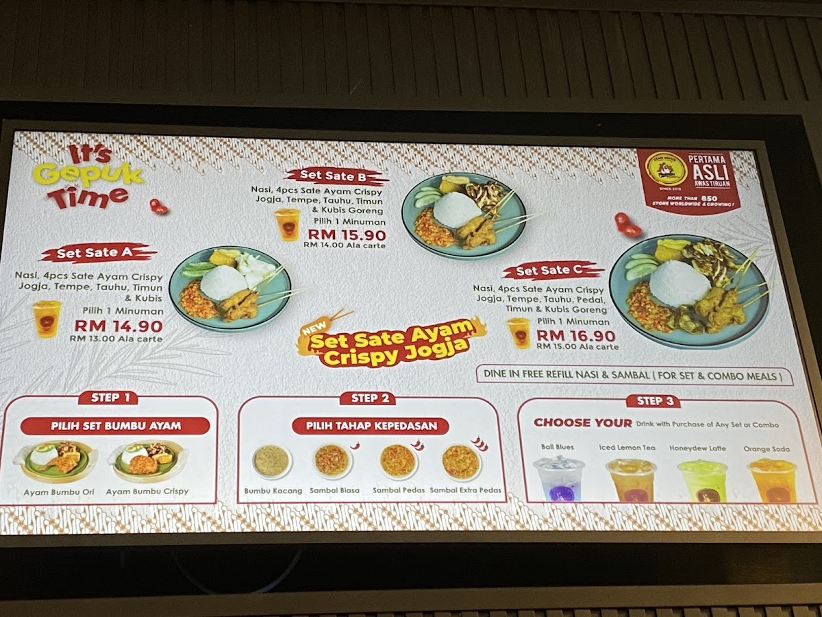 Ayam Gepuk Pak Gembus Tanjong Malim Photo Menu 3