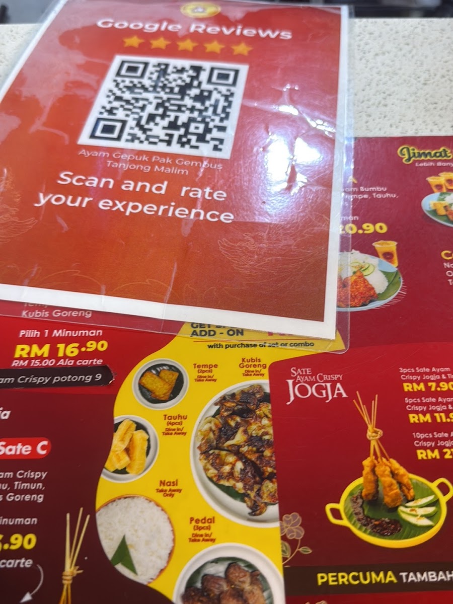 Ayam Gepuk Pak Gembus Tanjong Malim Photo Menu 6