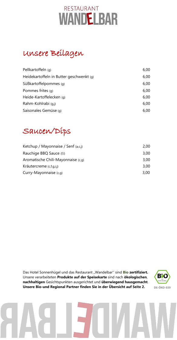 Restaurant Wandelbar Photo Menu 3