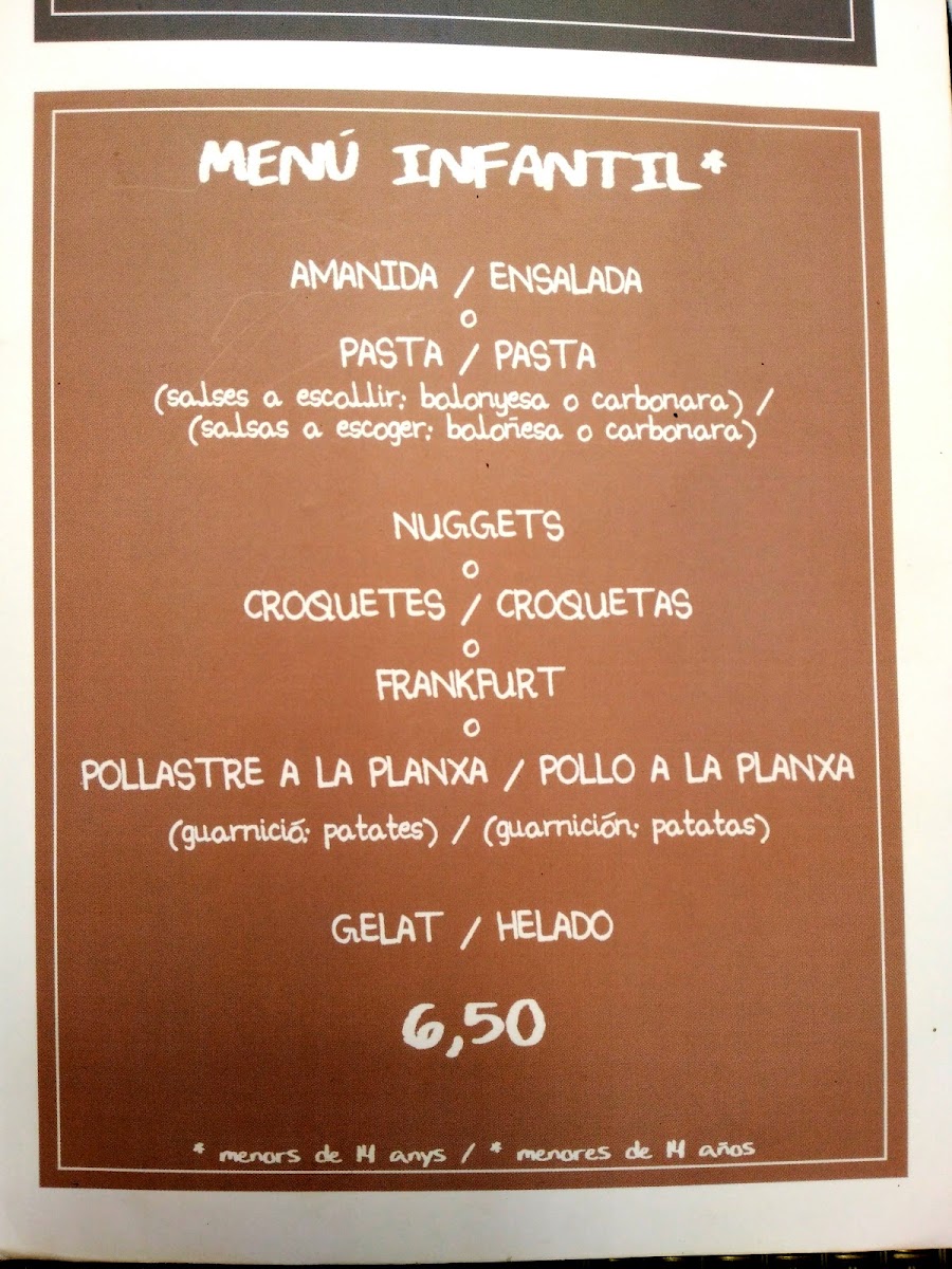 Xiringuito Restaurant Del Mar - Camping Joan Photo Menu 8