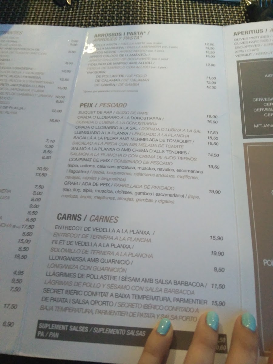Xiringuito Restaurant Del Mar - Camping Joan Photo Menu 9