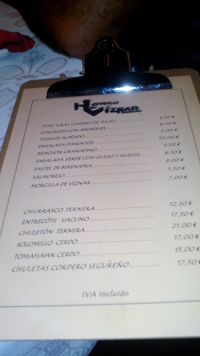 Horno de Víznar Photo Menu 4