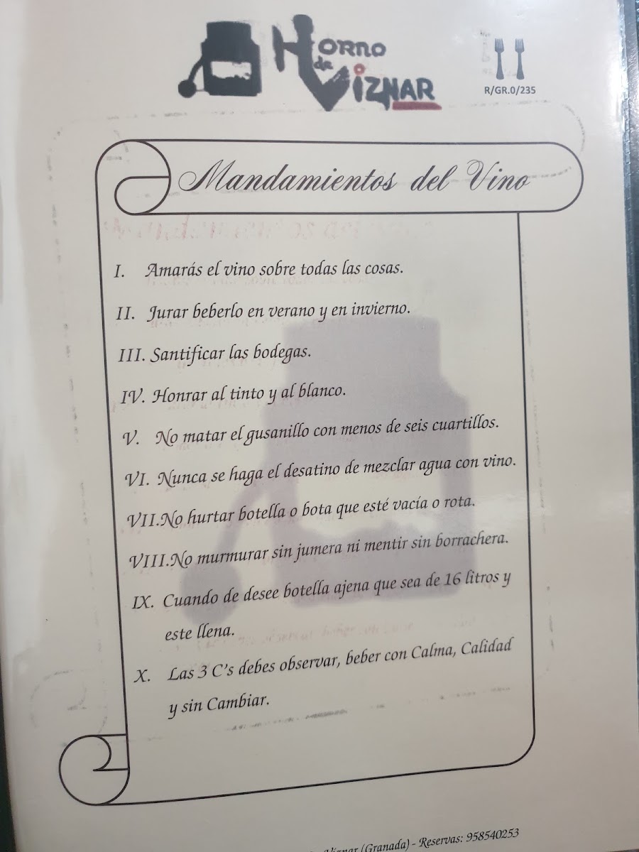 Horno de Víznar Photo Menu 6