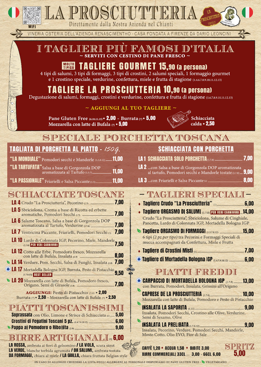 La Prosciutteria Bologna Pratello Photo Menu 1