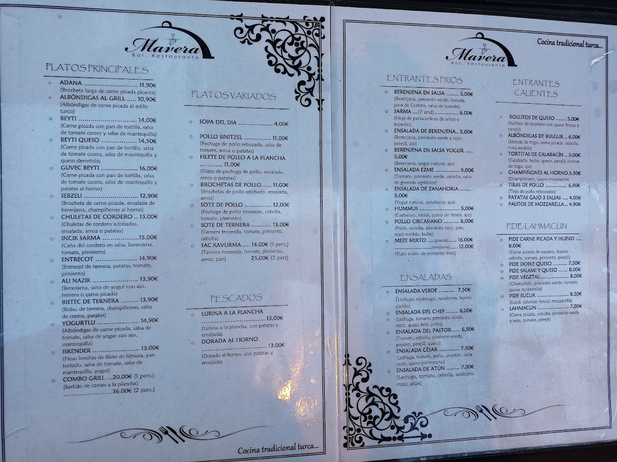 Restaurante Mavera Photo Menu 2