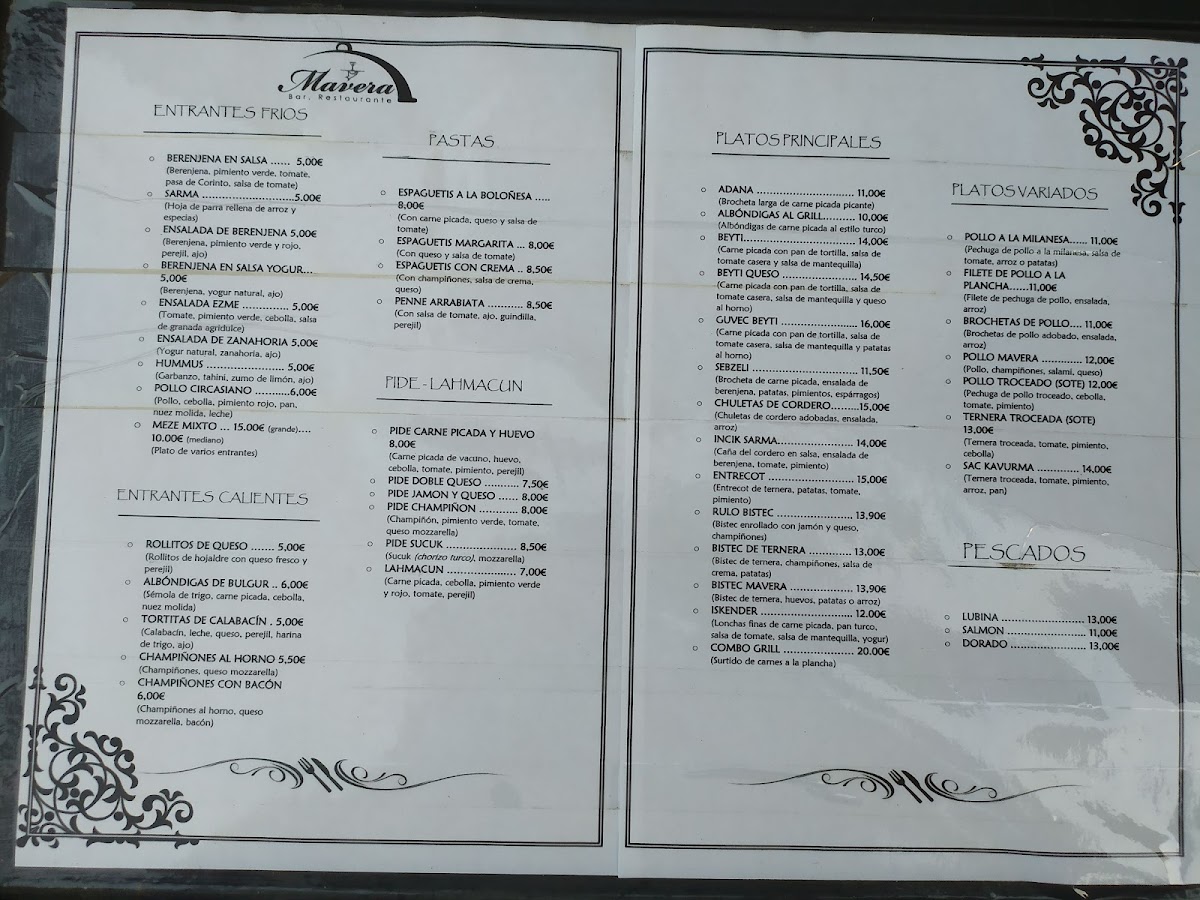 Restaurante Mavera Photo Menu 3
