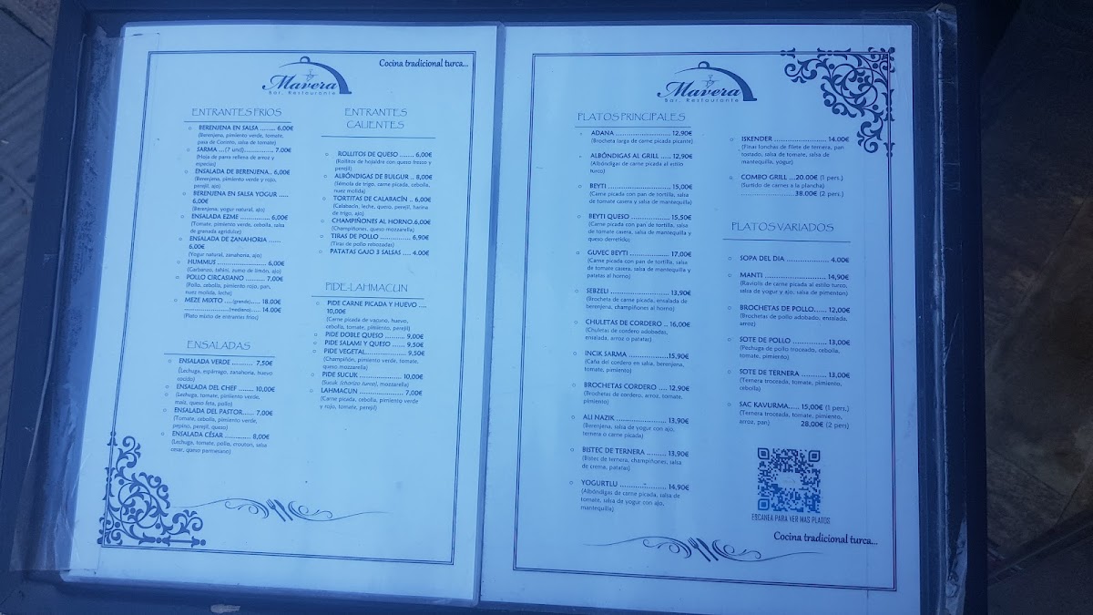 Restaurante Mavera Photo Menu 6