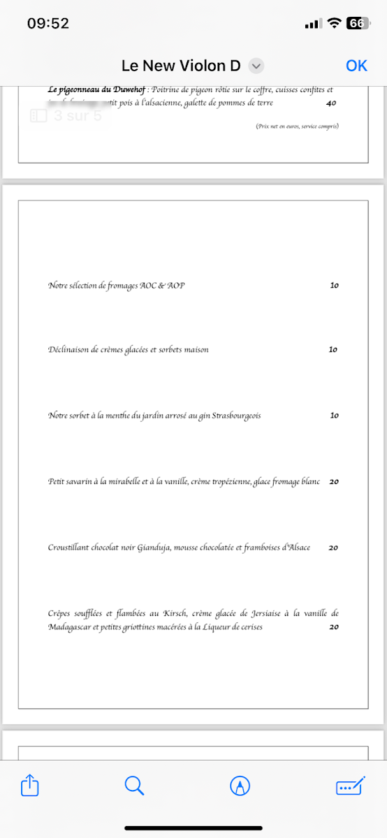 Restaurant le Violon d'Ingres Photo Menu 3