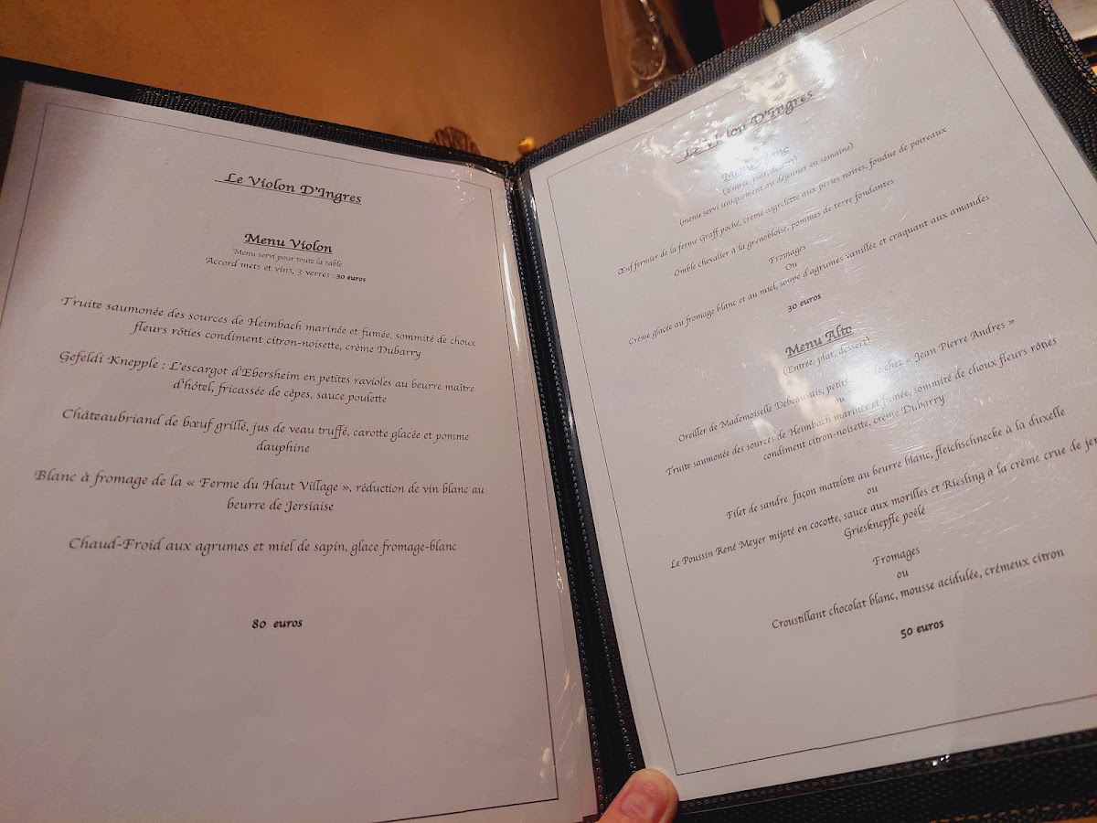 Restaurant le Violon d'Ingres Photo Menu 7