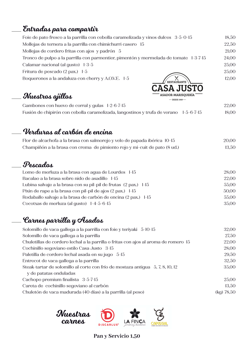 Restaurante Casa Justo Photo Menu 2