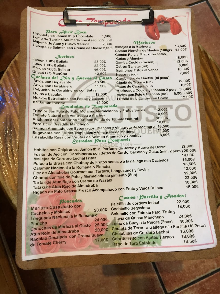 Restaurante Casa Justo Photo Menu 9