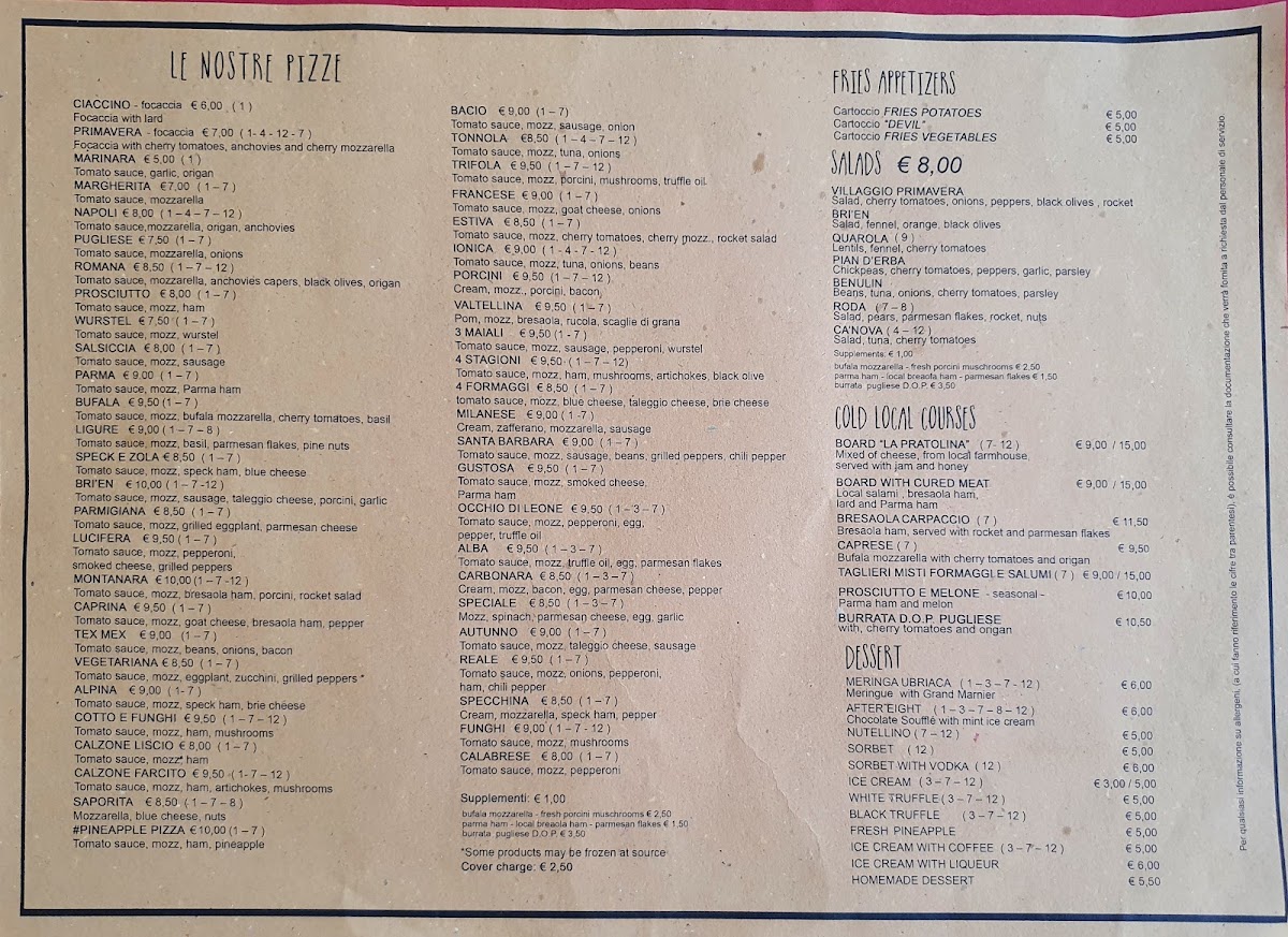 Bri'en pizza e caffè Photo Menu 3