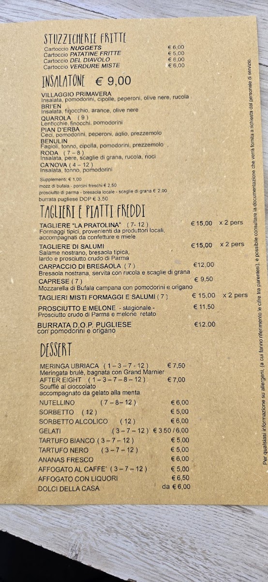Bri'en pizza e caffè Photo Menu 5