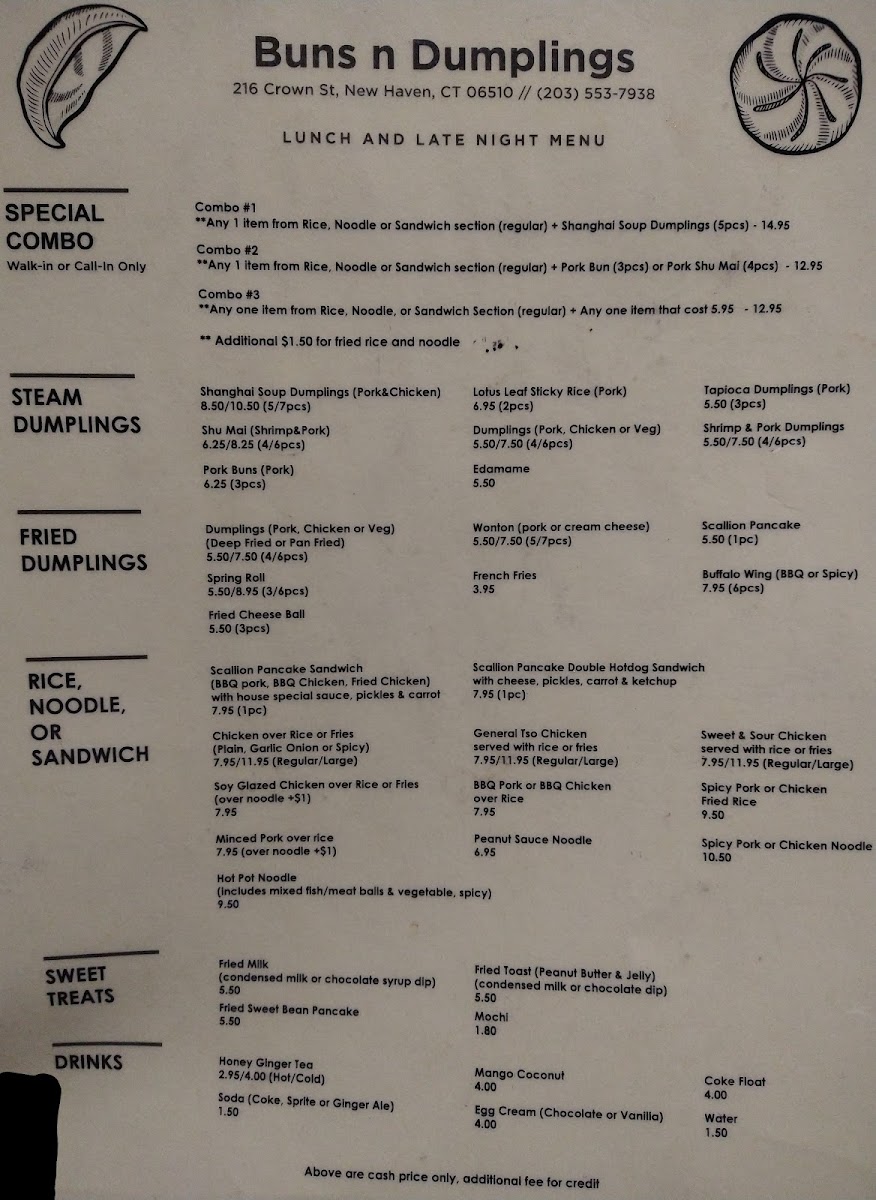 Buns n Dumplings Photo Menu 1
