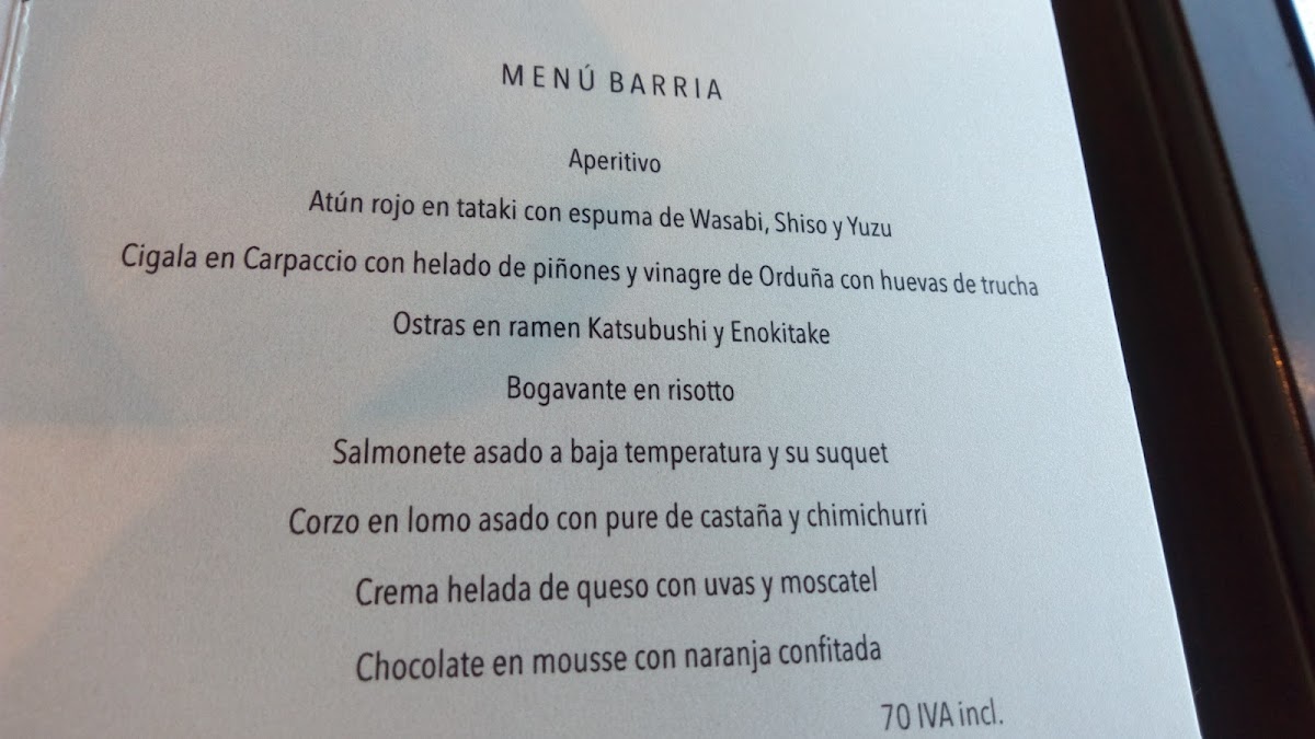 Restaurante Jauregibarria Jatetxea Photo Menu 10