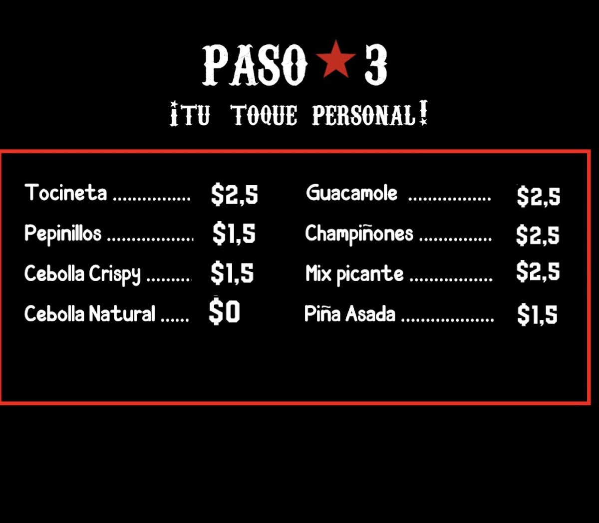 El Paso Hamburguesas Valle del Lili Photo Menu 1