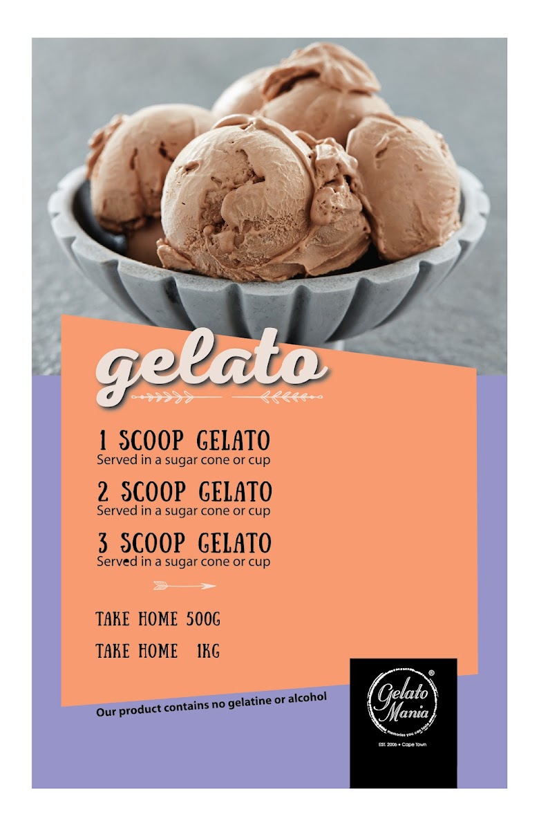Gelato Mania V&A Waterfront Photo Menu 4
