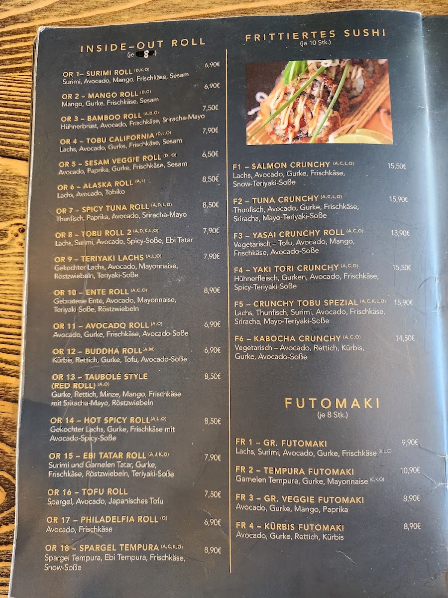 Tobu Asian Restaurant Photo Menu 1