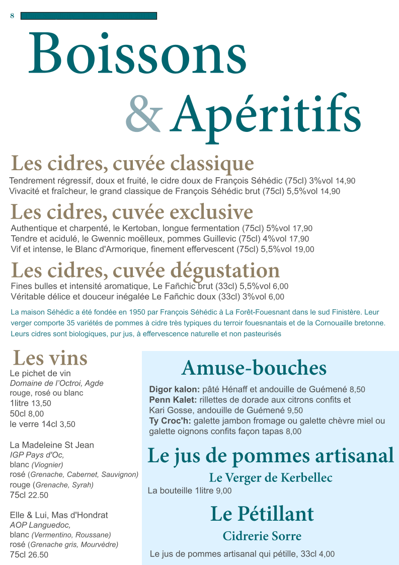 Crêperie La Ribote Photo Menu 4