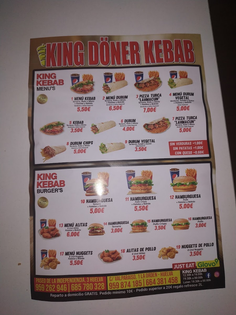 King Doner Kebab la merced Photo Menu 2