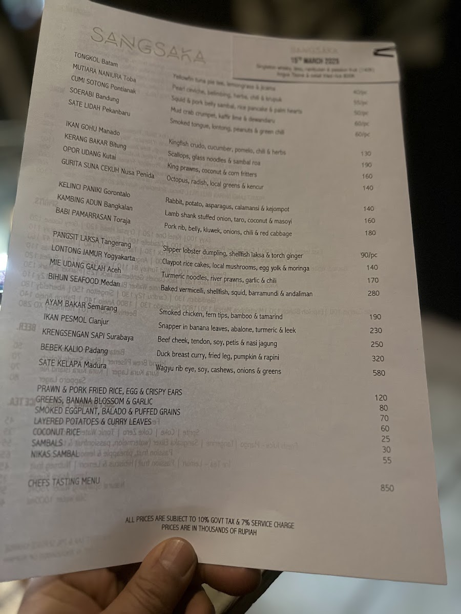 Sangsaka Restaurant Photo Menu 4