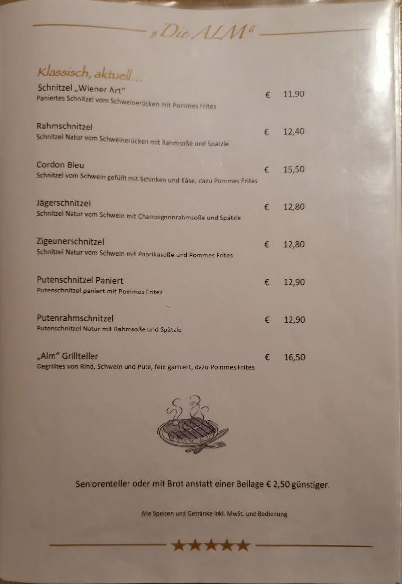 Naturfreundehaus, Restaurant 'Die Alm' Photo Menu 2