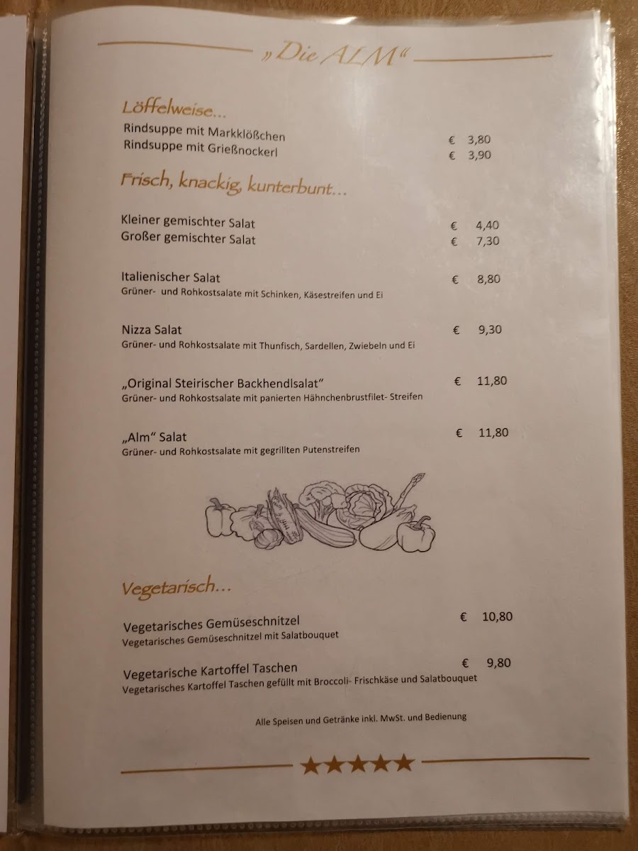 Naturfreundehaus, Restaurant 'Die Alm' Photo Menu 3