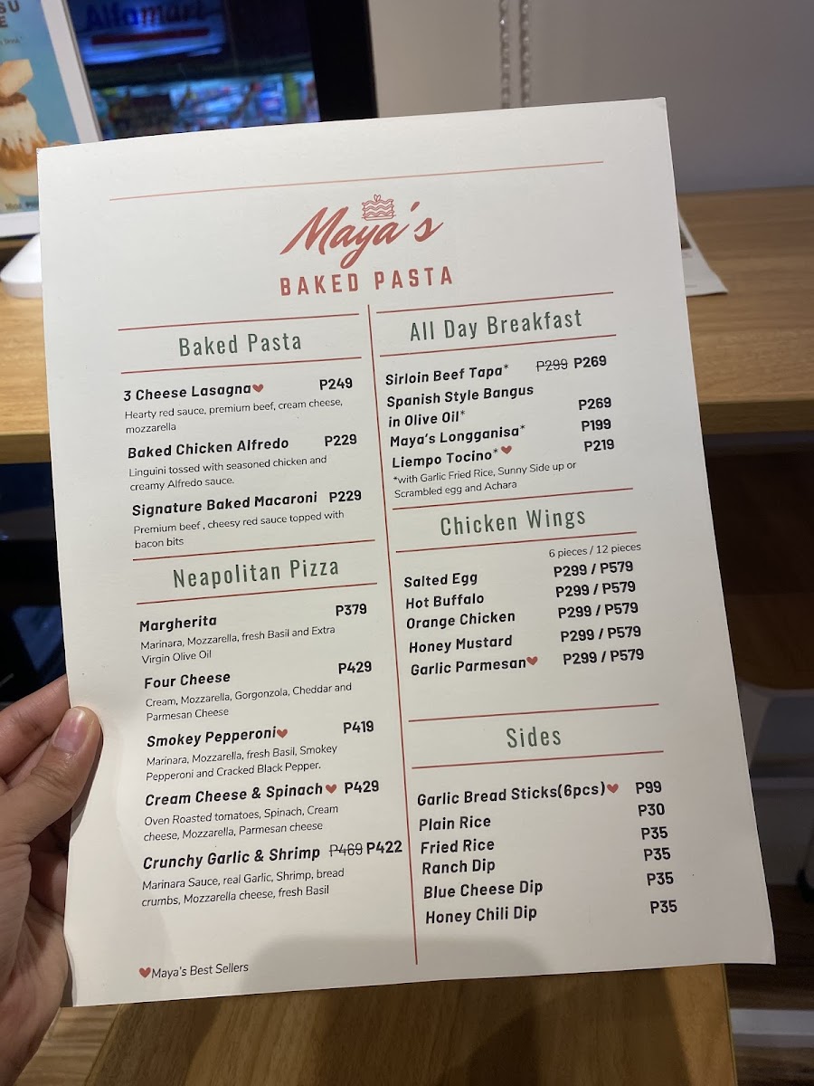 Maya's Baked Pasta Photo Menu 10