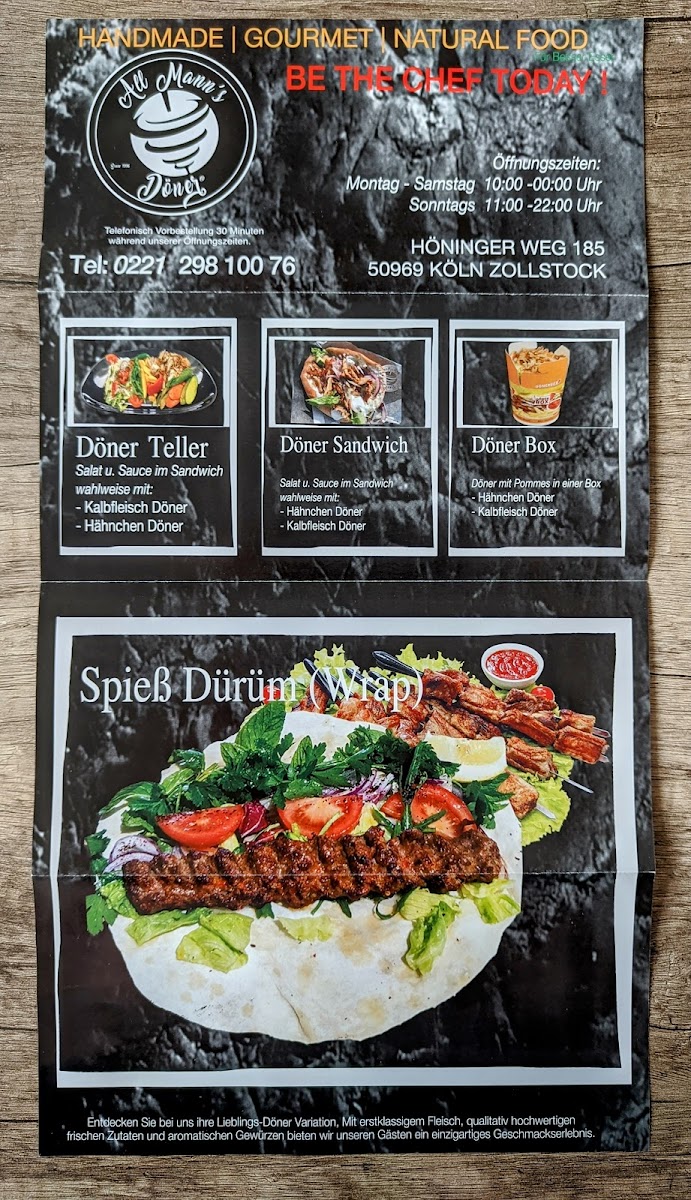 ALL MANN‘S DÖNER | Steakfleisch vom Drehspieß Photo Menu 1
