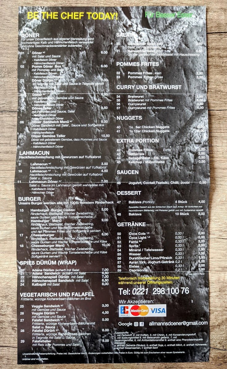ALL MANN‘S DÖNER | Steakfleisch vom Drehspieß Photo Menu 2