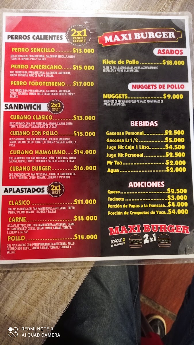 maxi burger 2x1 Photo Menu 2