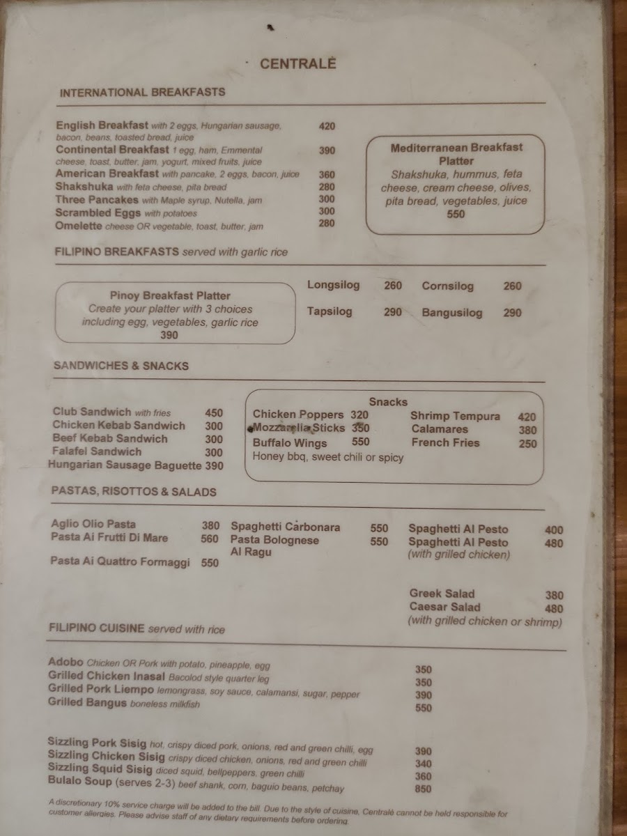 Centralè Photo Menu 7