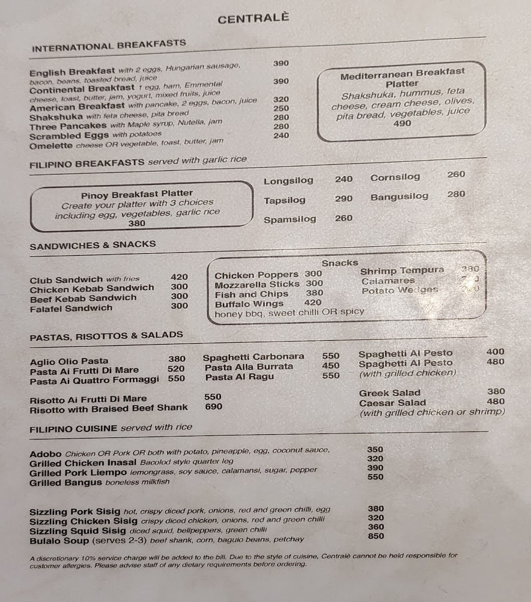 Centralè Photo Menu 9