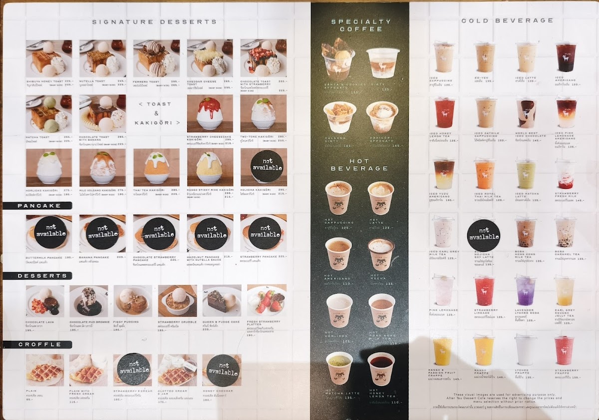 After You Dessert Café Photo Menu 1