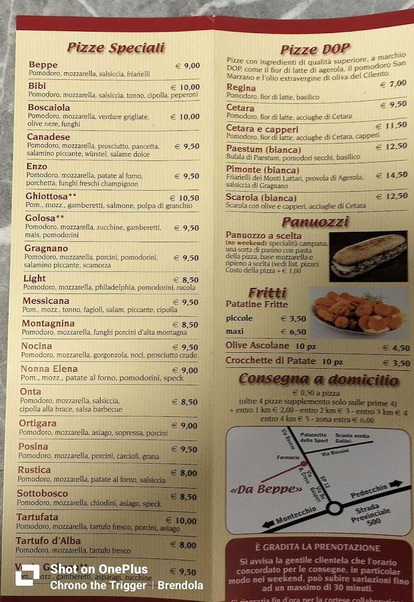 Pizzeria Da Beppe Brendola Photo Menu 3