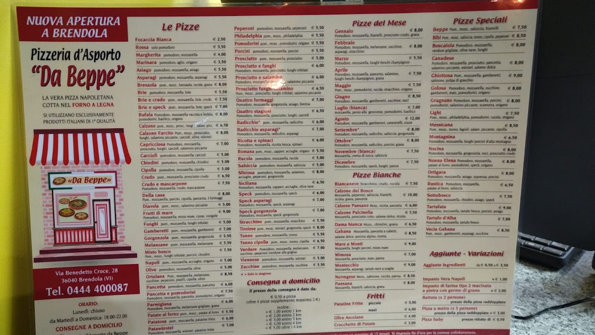 Pizzeria Da Beppe Brendola Photo Menu 4